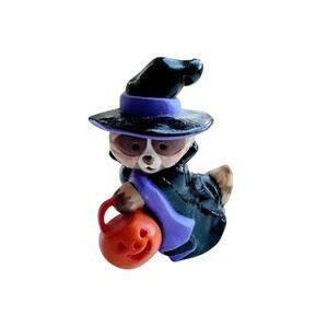 Hallmark Merry Miniatures Raccoon Witch Halloween Figurine